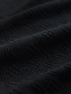 Noir - Polos chics à col zippé