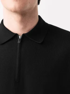 Noir - Polos N. Premium Décontracté en maille à manches courtes Milieu