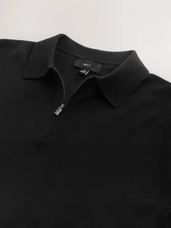 Noir - Polos N. Premium Décontracté en maille à manches courtes Milieu