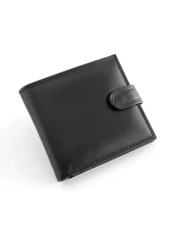 Noir - Portefeuille à bouton-pression