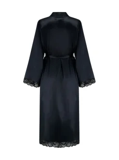 Noir - Pour Moi Dusk Satin Robe mi-longue à manches kimono