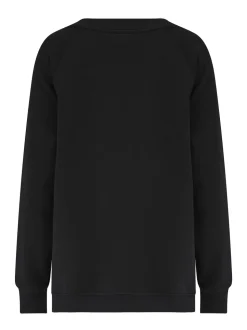 Noir - Pour Moi le Sweat-shirt Décontracté à Col en V le plus doux pour le repos