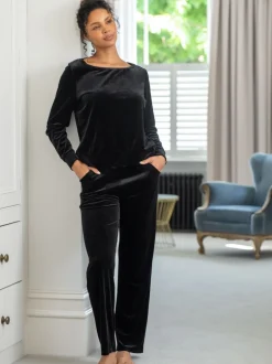 Noir - Pour Moi Velour Lounge Pyjamas Set