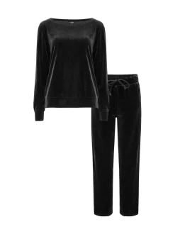 Noir - Pour Moi Velour Lounge Pyjamas Set