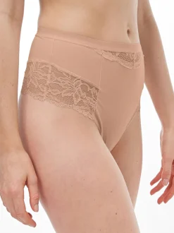 Noir / Praline Nude - Tongs taille haute légers et modelants pour le contrôle de l'abdomen 2 Pack