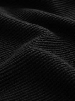 Noir - Pull Oxford texturé coupe classique