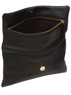 Noir - Pure Luxuries London Pochette Amelia Nappa en cuir