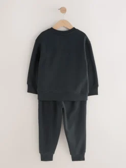 Noir - Pyjama simple en laine polaire (3-16yrs)