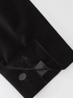 Noir - Reiss Apsara Blazer en velours à boutonnage simple habillé