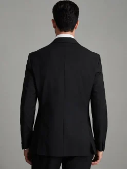 Noir - Revers à encoche - Veste de smoking Reiss Poker à simple boutonnage habillé