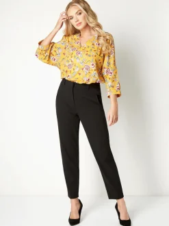 Noir - Roman Originals Coupe droite Pantalons de travail