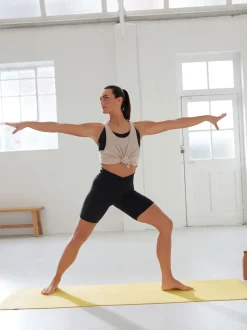 Noir - Short cycliste Active Sports à taille enveloppante