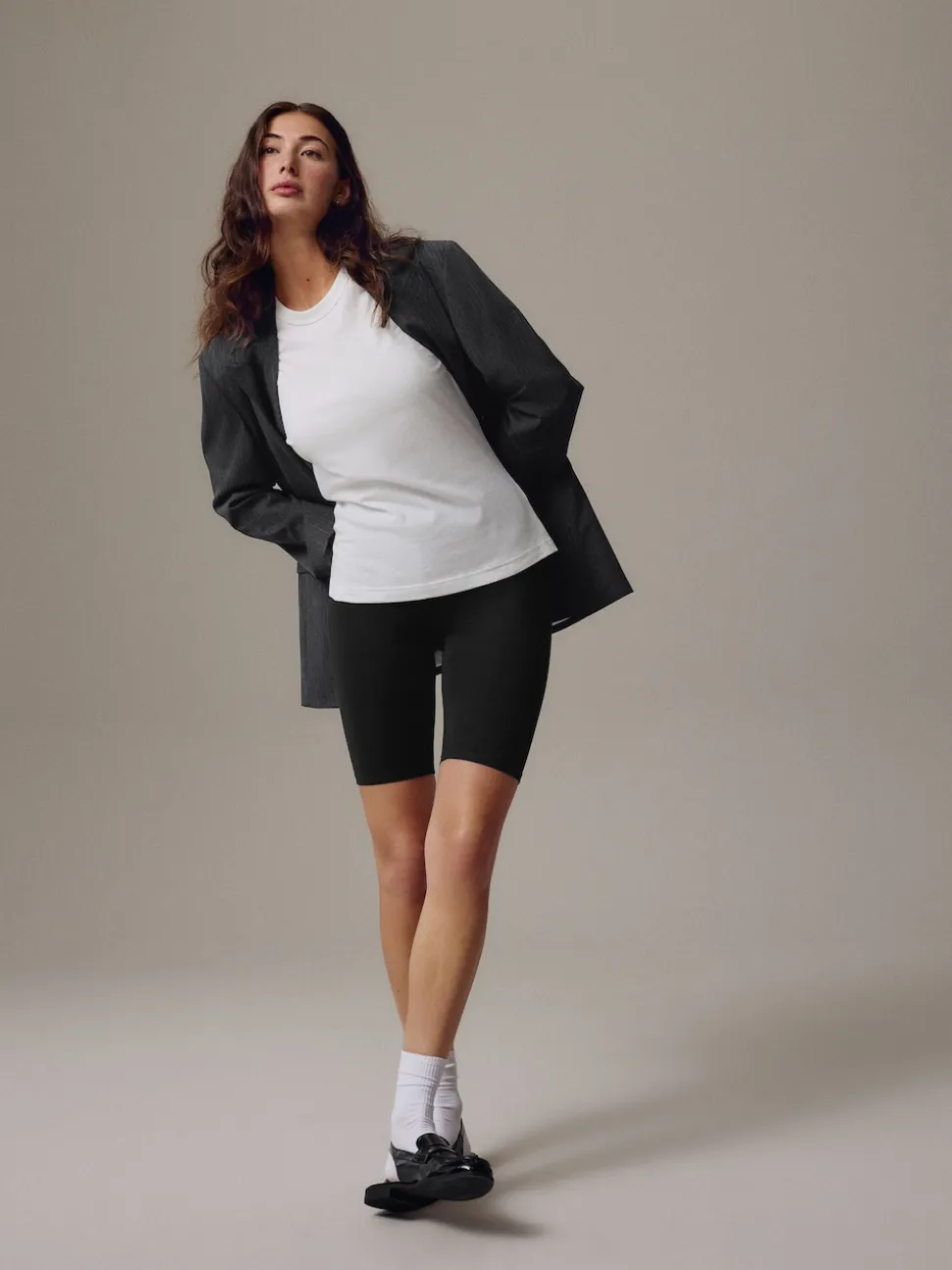 Noir - Short cycliste en jersey