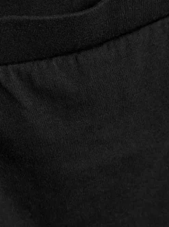 Noir - Short d'écolier extensible en jersey de coton riche (3-16ans)