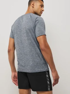 Noir - Short de bain Nike 5 Inch Black Logo Tape Volley