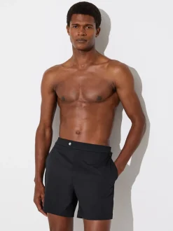 Noir - Short de bain Reiss Sun avec pattes d'ajustement sur les côtés