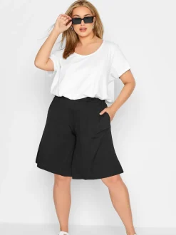 Noir - Shorts en jersey Yours Curve