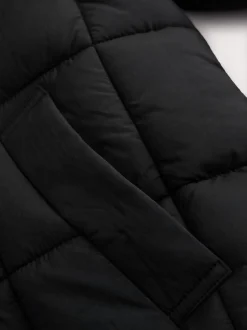 Noir - Shower Resistant Square Quilted Coat (3-16yrs)