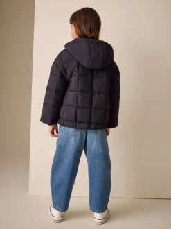 Noir - Shower Resistant Square Quilted Coat (3-16yrs)