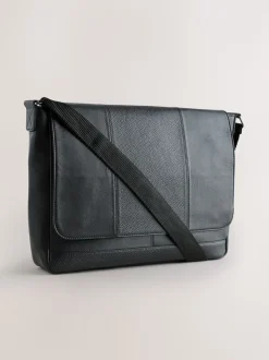 Noir - Signature Leather Messenger Bag