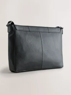 Noir - Signature Leather Messenger Bag