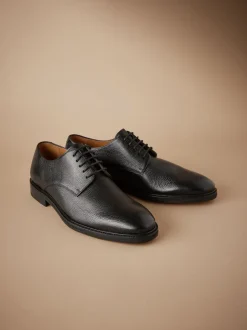 Noir - Signature Leather Sole Derby Chaussures