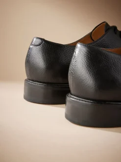 Noir - Signature Leather Sole Derby Chaussures