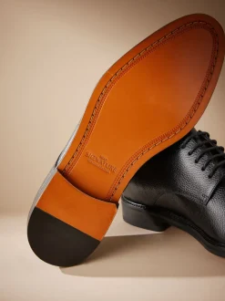 Noir - Signature Leather Sole Derby Chaussures