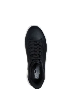 Noir - Skechers Court Break Double Vented Slip In Trainers