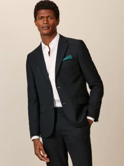 Noir - Skinny Fit (Skinny Fit) - Veste de costume texturée