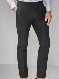 Noir - Skinny Fit (Skinny Fit) - Pantalon de costume de smoking