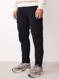 Noir - Skinny Fit (Skinny Fit) - Pantalon cargo stretch en coton
