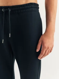 Noir - Skinny Fit (Skinny Fit) - Pantalon de Joggings en coupe ajustée à dos brosse