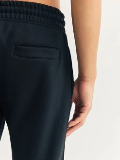 Noir - Skinny Fit (Skinny Fit) - Pantalon de Joggings en coupe ajustée à dos brosse