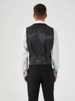 Noir - Skopes Milan Scoop Coupe ajustée Costume Gilet