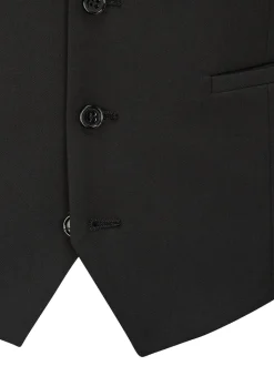 Noir - Skopes Milan Scoop Coupe ajustée Costume Gilet