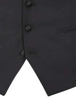 Noir - Skopes Newman Check Coupe sur mesure Suit Gilet