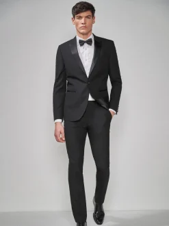 Noir - Slim Fit (Slim Fit) - Veste de smoking