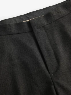 Noir - Slim Fit (Slim Fit) - Pantalon de smoking ajustable avec laine