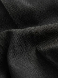 Noir - Slim Fit (Slim Fit) - Pantalon de smoking ajustable avec laine