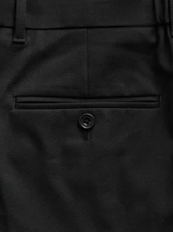 Noir - Slim Fit (Slim Fit) - Pantalons extensibles à taille élastiquée Motionflex