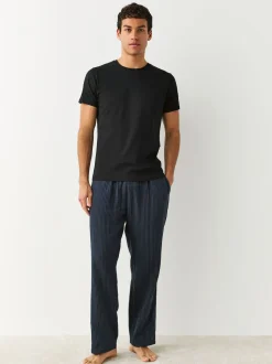 Noir - Slim Fit (Slim Fit) - T-shirts de superposition en coton 100 %, lot de 5