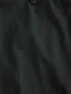 Noir - Slim Fit (Slim Fit) - Pantalons de smoking texturés Motionflex avec bande latérale