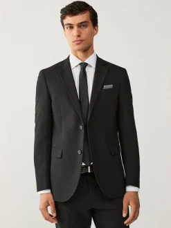 Noir - Slim Fit (Slim Fit) - Veste de costume Essential