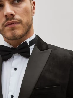 Noir - Slim Fit (Slim Fit) - Blazer en velours