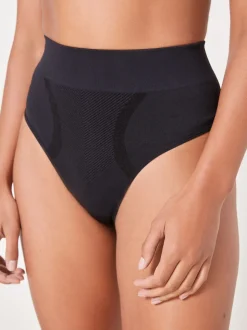 Noir - Slips gainants fermes sans coutures pour le contrôle du ventre