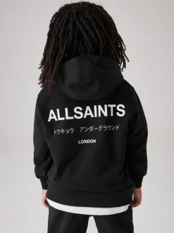 Noir - SmallSaints Oversized Underground Pullover Sweat-shirt à capuche