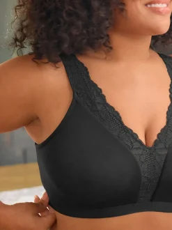 Noir - Soutien-gorge B-H Total Support Ultimate Comfort super doux sans rembourrage