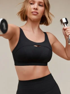 Noir - Soutien-gorge C-H Active Sports Antibounce Dry Tech à Impact élevé