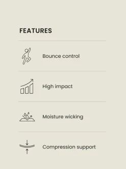 Noir - Soutien-gorge C-H Active Sports Antibounce Dry Tech à Impact élevé